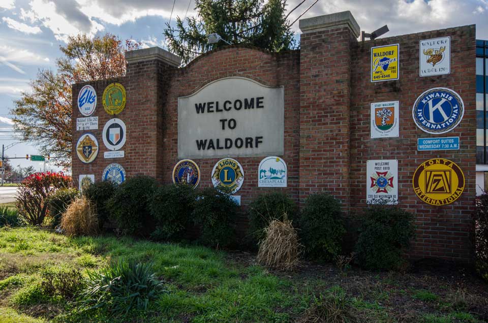 Welcome to Waldorf sign in Waldorf, MD