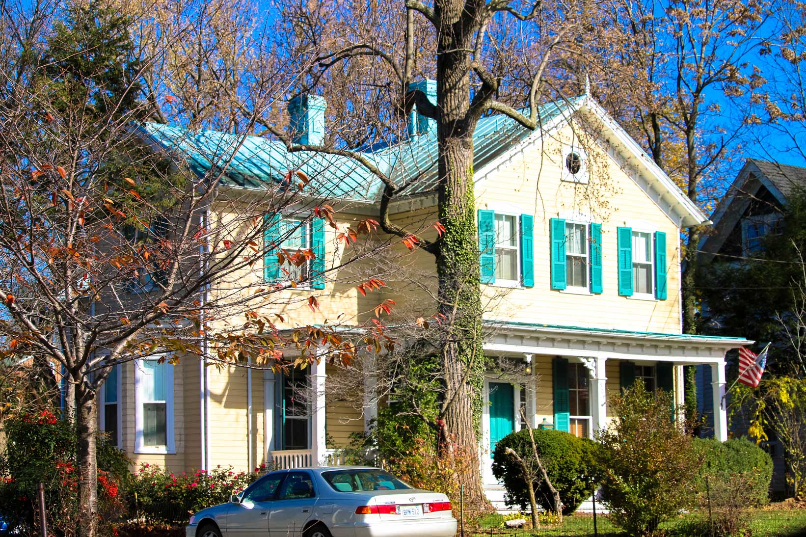 white house with green shutters in Winchester, VA