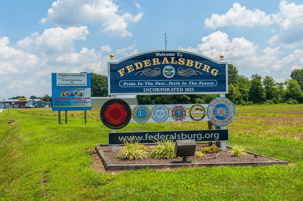 welcome to federalsburg md sign