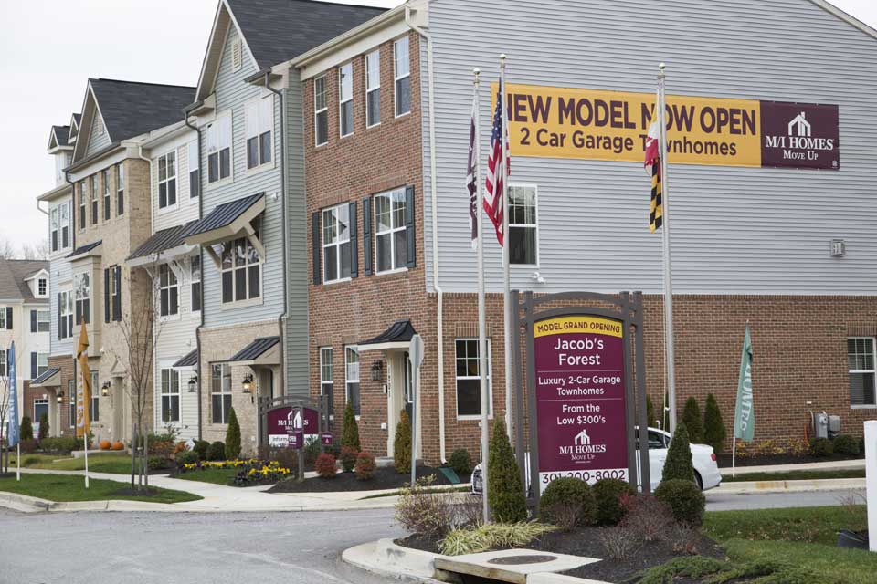 usa maryland catonsville street outdoor fort meade New townhome neighborhood in Fort Meade, MD