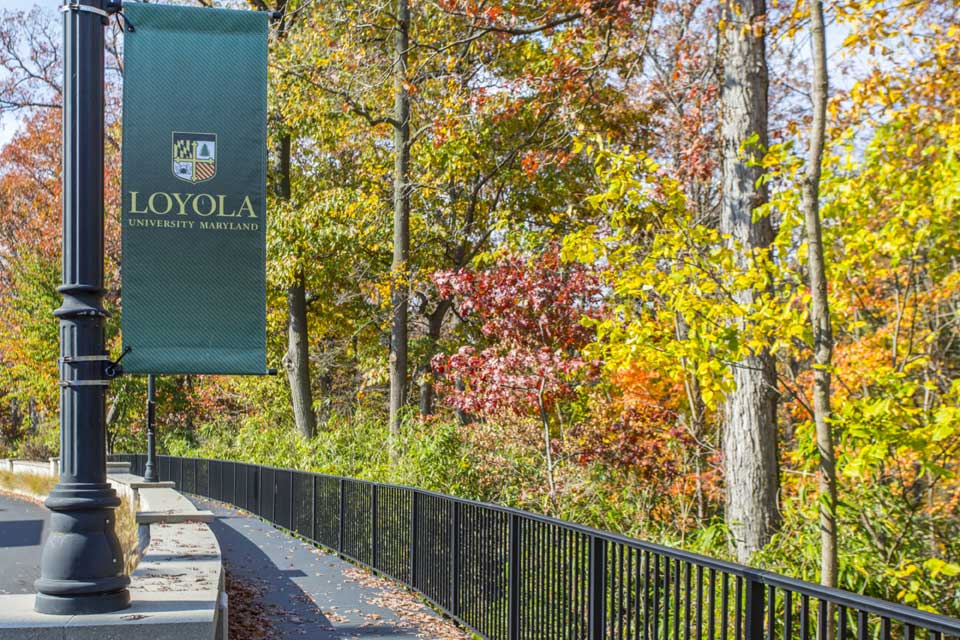 Loyola sign in Guilford, Baltimore, MD