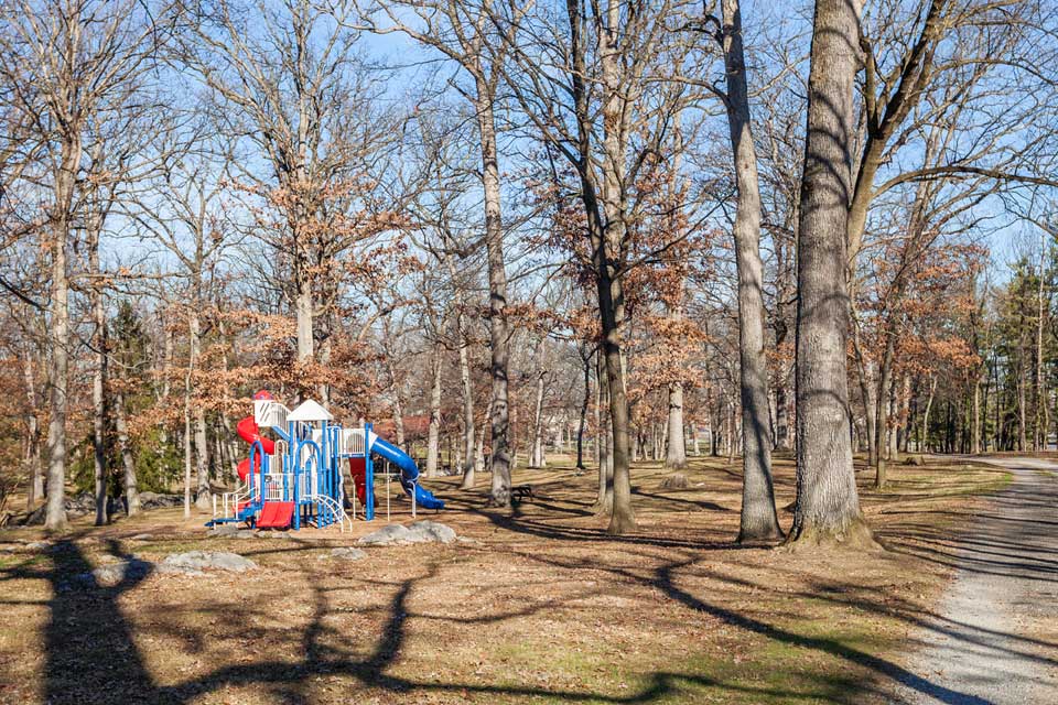 Playground in woods in Hagerstown, MD