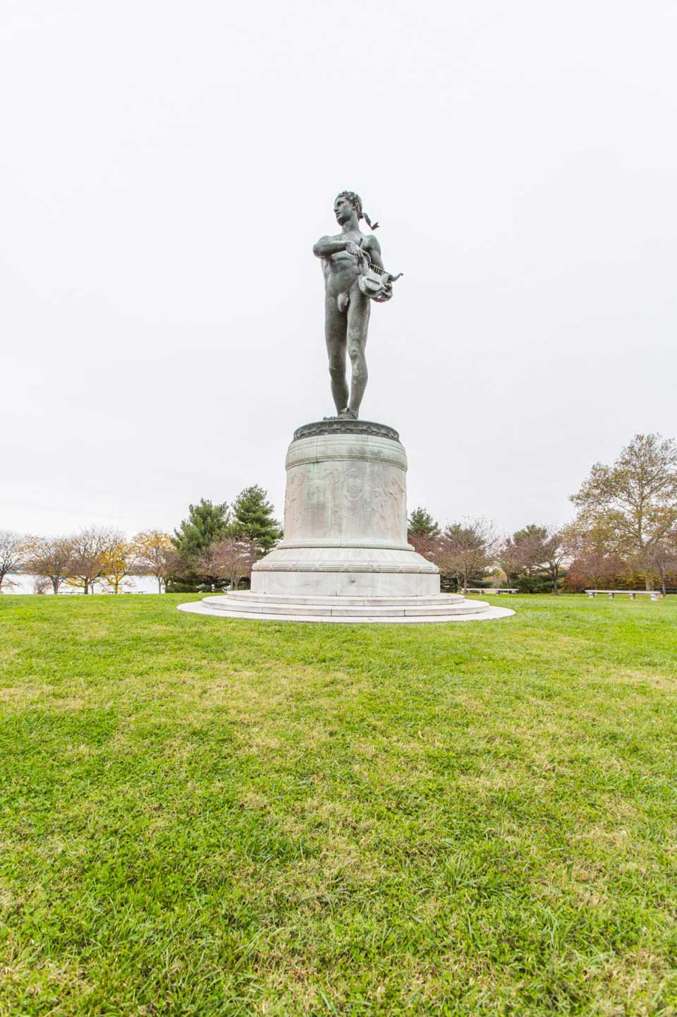 Statue in park in Locust Point, Baltimore, MD
