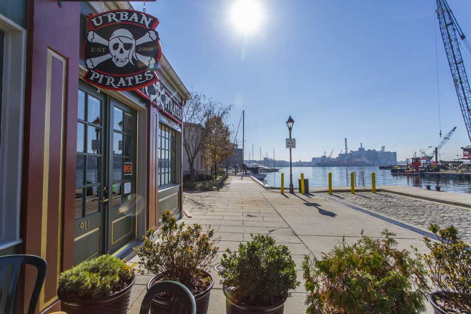 urban pirate and water in fells point md