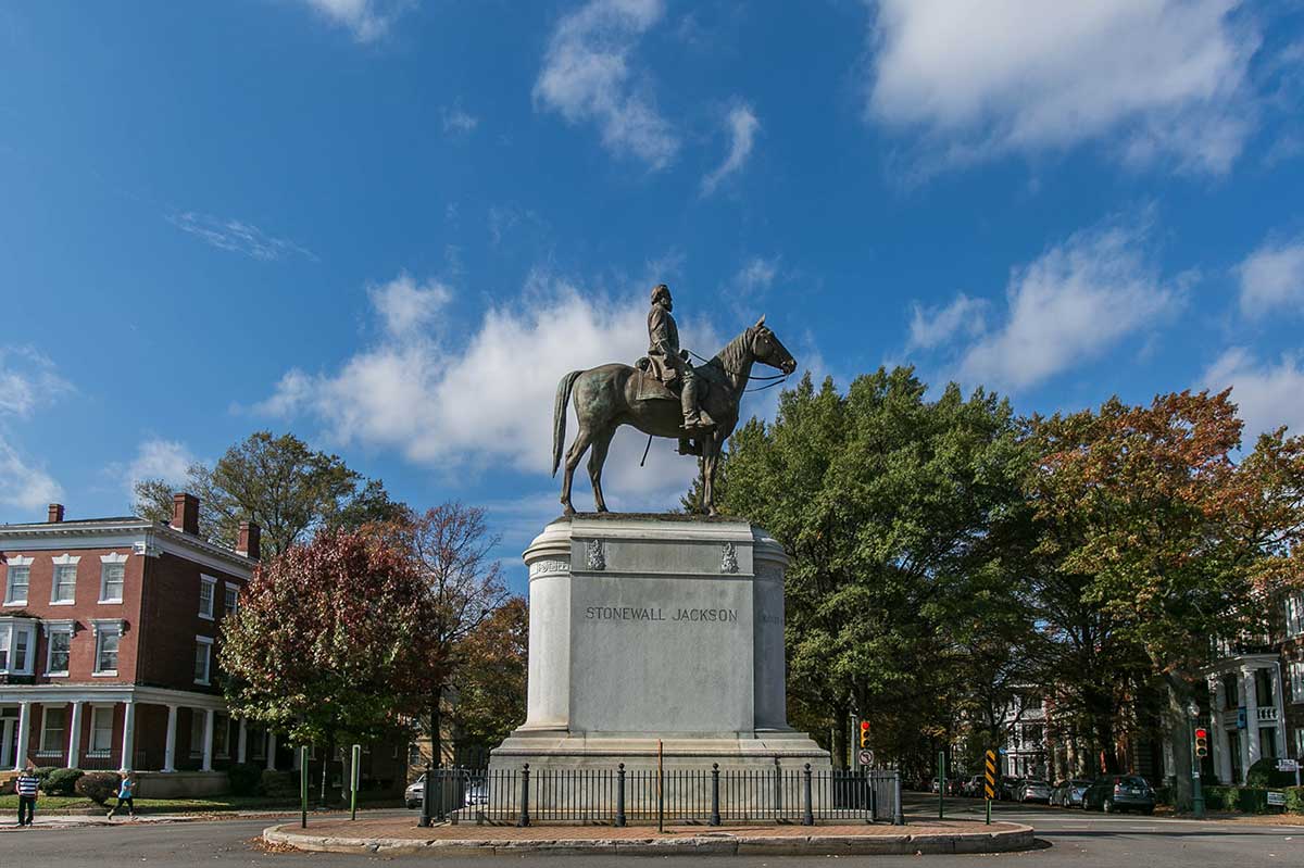 Stonewall Jackson Statue in Museum District, Richmond, VA