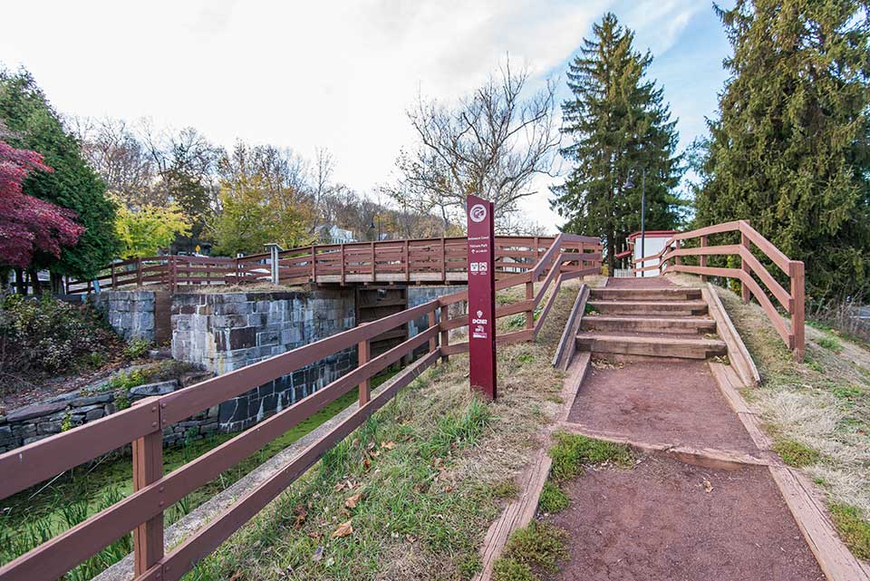 Bridge in park in New Hope, PA