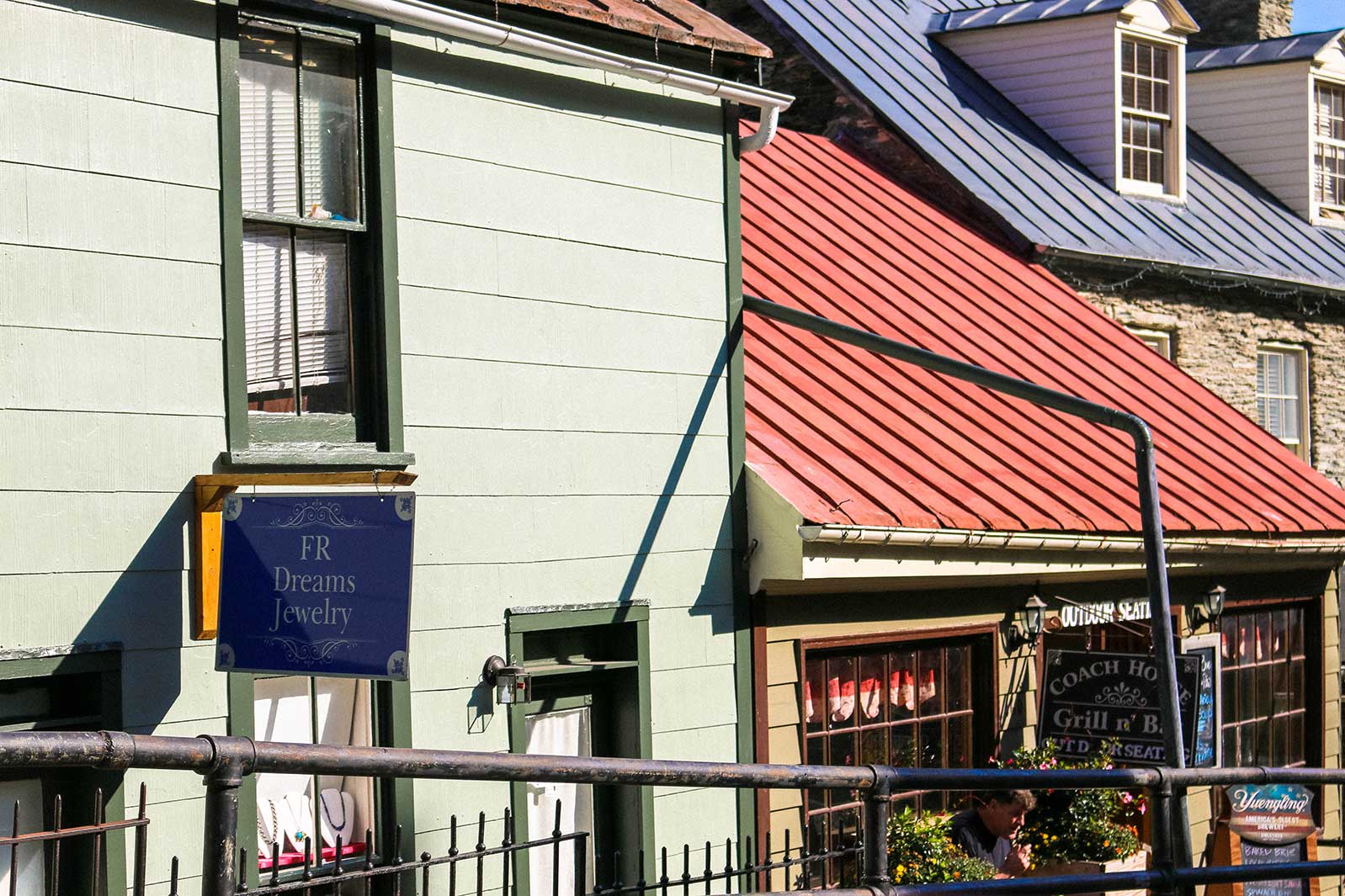Shops and restaurants in Harper's Ferry, WV