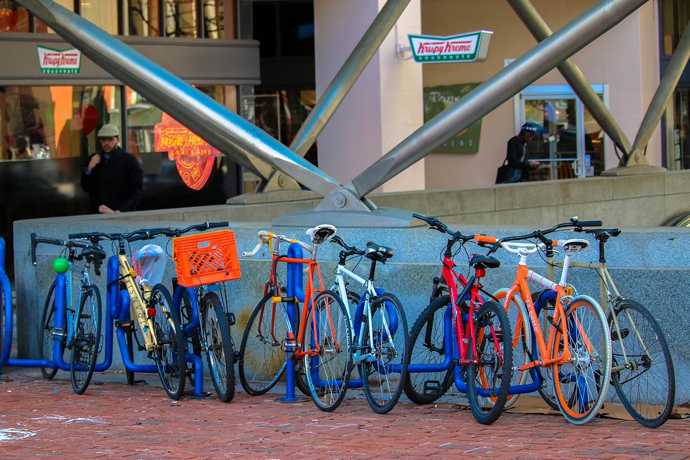 Bikes parked in Dupont Circle, Washington, D.C.